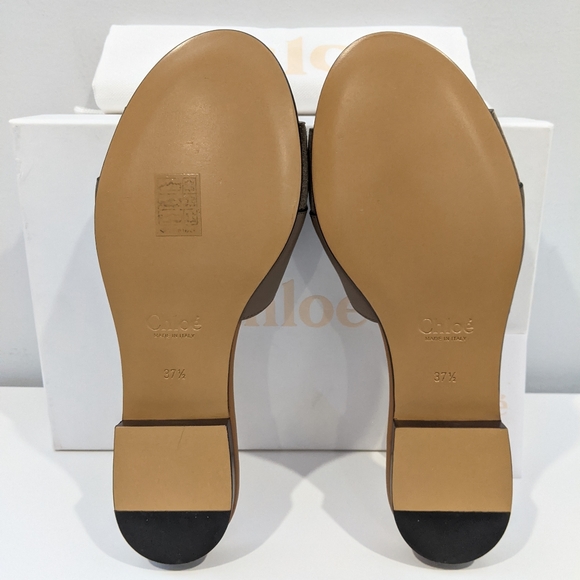NEW Chloe C logo flats sandals slide - Picture 10 of 12